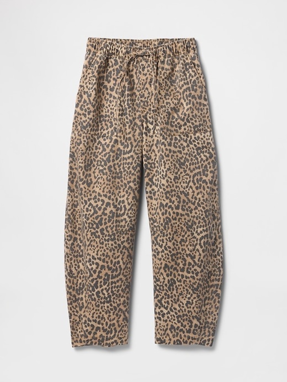 GAP Women's Wide Leg Leopard Print Pants - Tan & Black